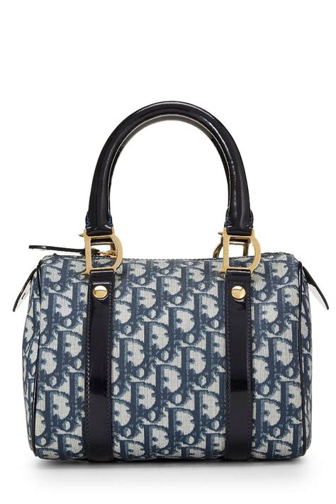 navy trotter canvas boston small bag dior|Christian Dior .